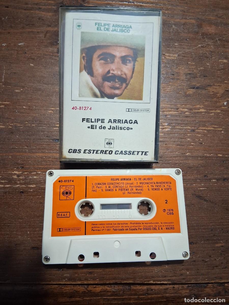 Casetes antiguos: Casete cinta de m&uacute;sica Felipe Arriaga El de Jalisco CBS