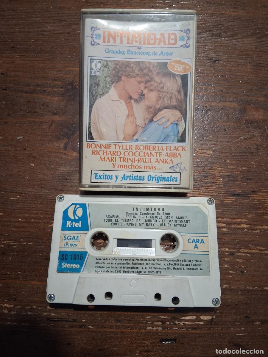 Casetes antiguos: Casete cinta de m&uacute;sica Intimidad Grandes Canciones De Amor Bonnie Tyler Roberfa Flack Mari Trini