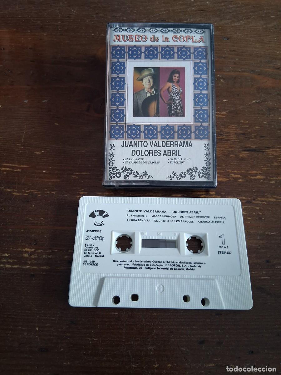 Casetes antiguos: Casete cinta de m&uacute;sica Juanito valderrama dolores abril Museo de la copla