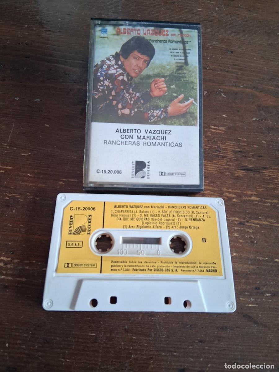 Casetes antiguos: Casete cinta de m&uacute;sica Alberto V&aacute;zquez con Mariachi Rancheras rom&aacute;nticas