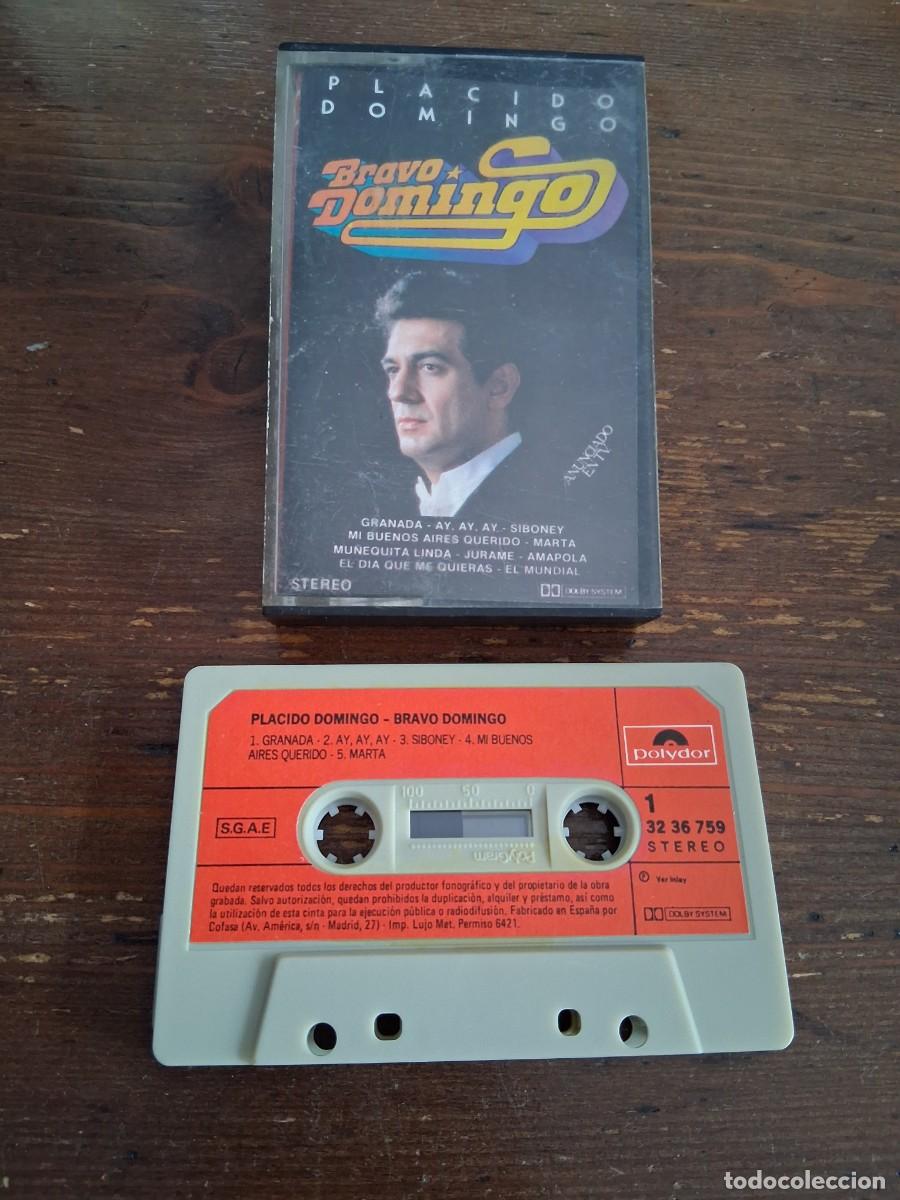 Casetes antiguos: Casete cinta de m&uacute;sica Placido Domingo bravo domingo Granada Siboney Marta mezquita linda amapola