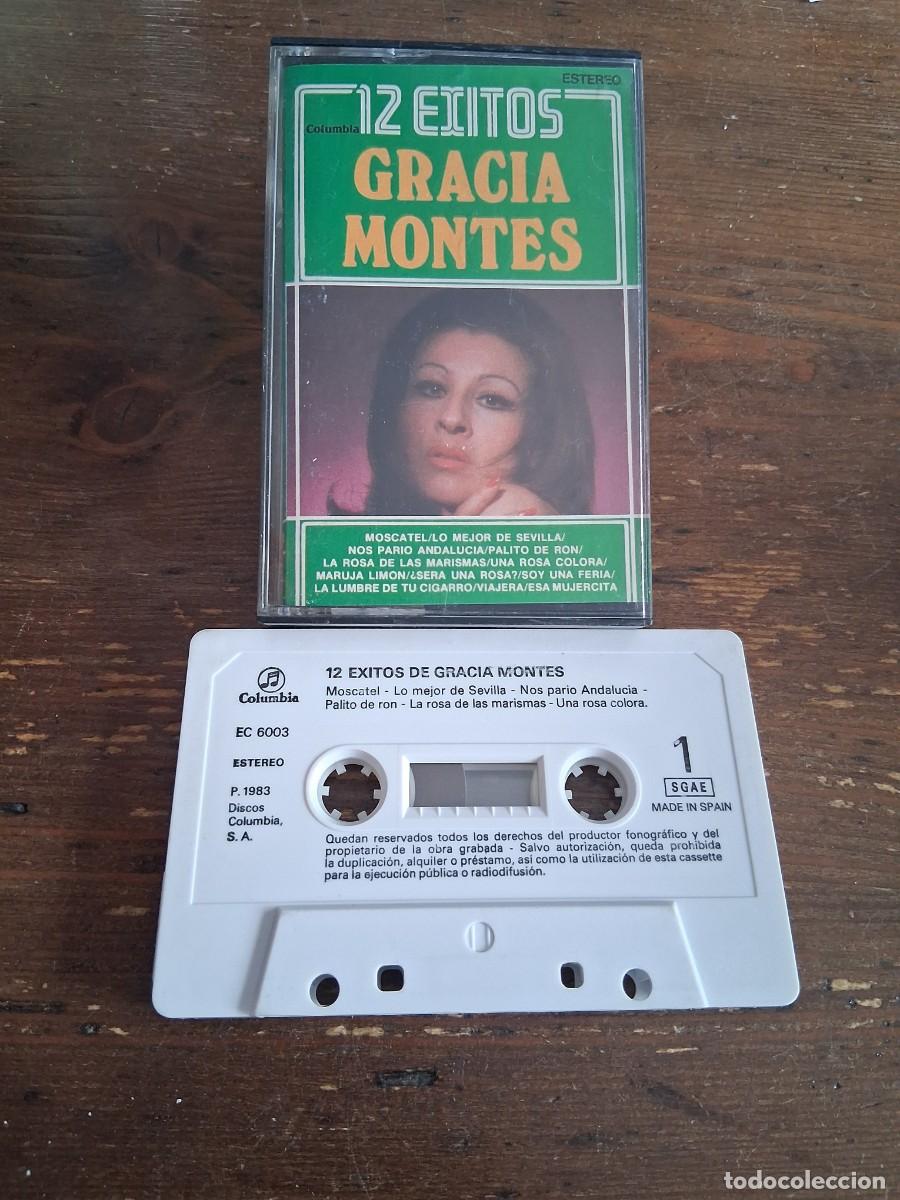 Casetes antiguos: Casete cinta de m&uacute;sica Gracia Montes 12 &eacute;xitos