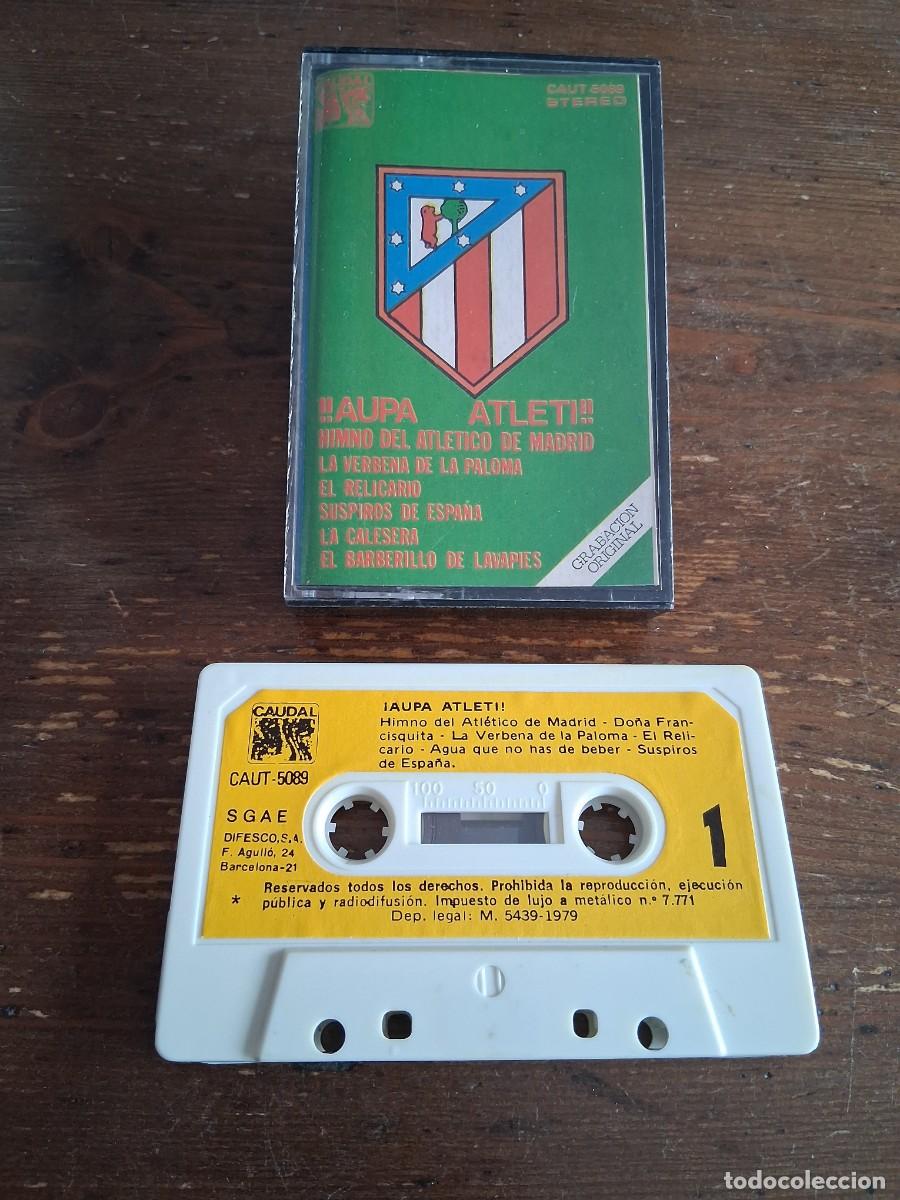 Casetes antiguos: Casete cinta de m&uacute;sica Aupa atleti Atl&eacute;tico de Madrid f&uacute;tbol El relicario himno suspiros de Espa&ntilde;a