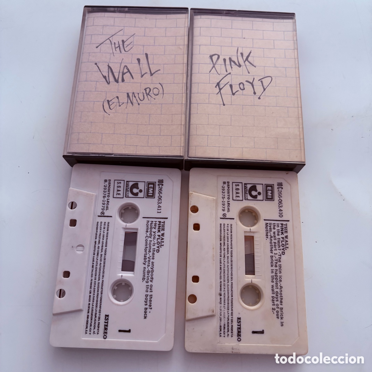 Casetes antiguos: doble cinta cassette Pink Floyd &ndash; The Wall = El Muro edicion espa&ntilde;ola de 1979