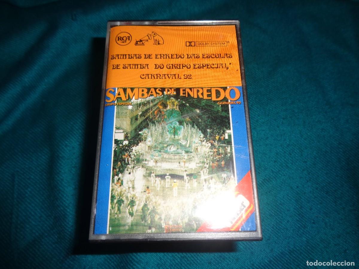 Casetes antiguos: SAMBAS DE ENREDO DAS ESCOLAS DE SAMBA DO GRUPO ESPECIAL CARNAVAL 92. RCA, 1992. BRASIL. CASETE(#)