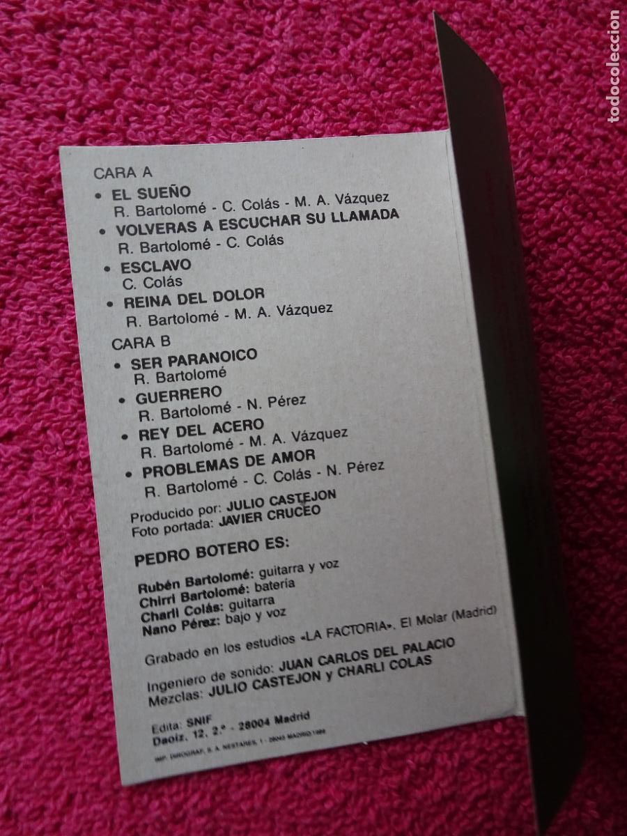 Casetes antiguos: pedro botero versi&oacute;n original 1988 snif casette - Foto 3