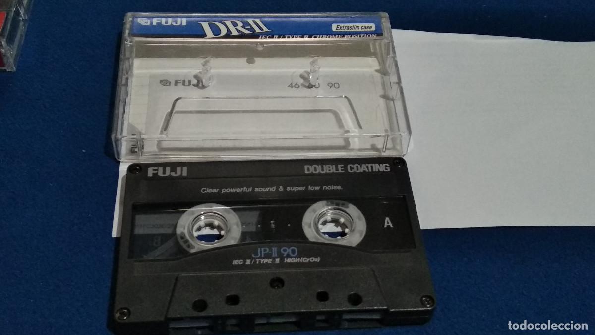 Casetes antiguos: CASETE CINTA CASSETTE - FUJI CHROME IEC JP II 90 EXTRASLIM CASE - CON M&Uacute;SICA PARA OIR, REGRABAR.