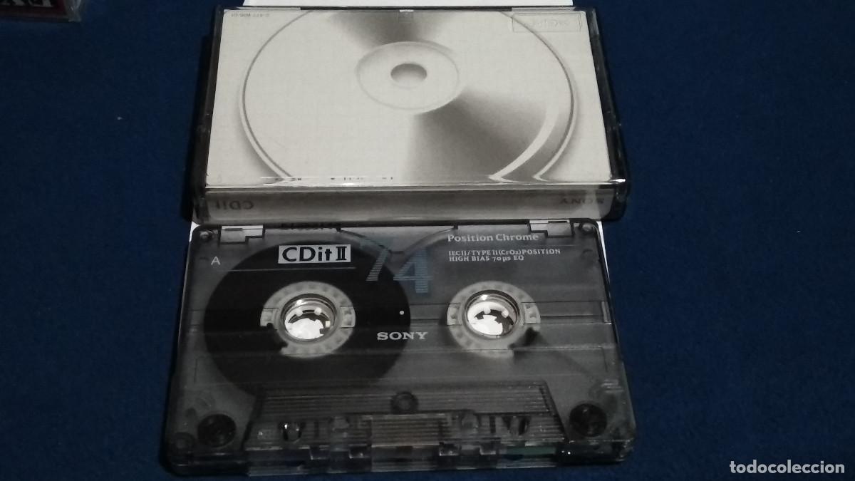 Casetes antiguos: CASETE CINTA CASSETTE - SONY CDIT II CHROME, 74- CON M&Uacute;SICA PARA OIR, REGRABAR.