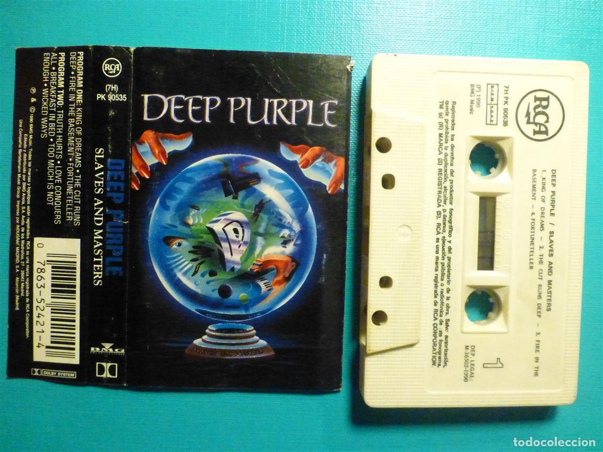 Casetes antiguos: Cinta Cassette - Casete - Deep Purple - Slaves and Masters - RCA 1990