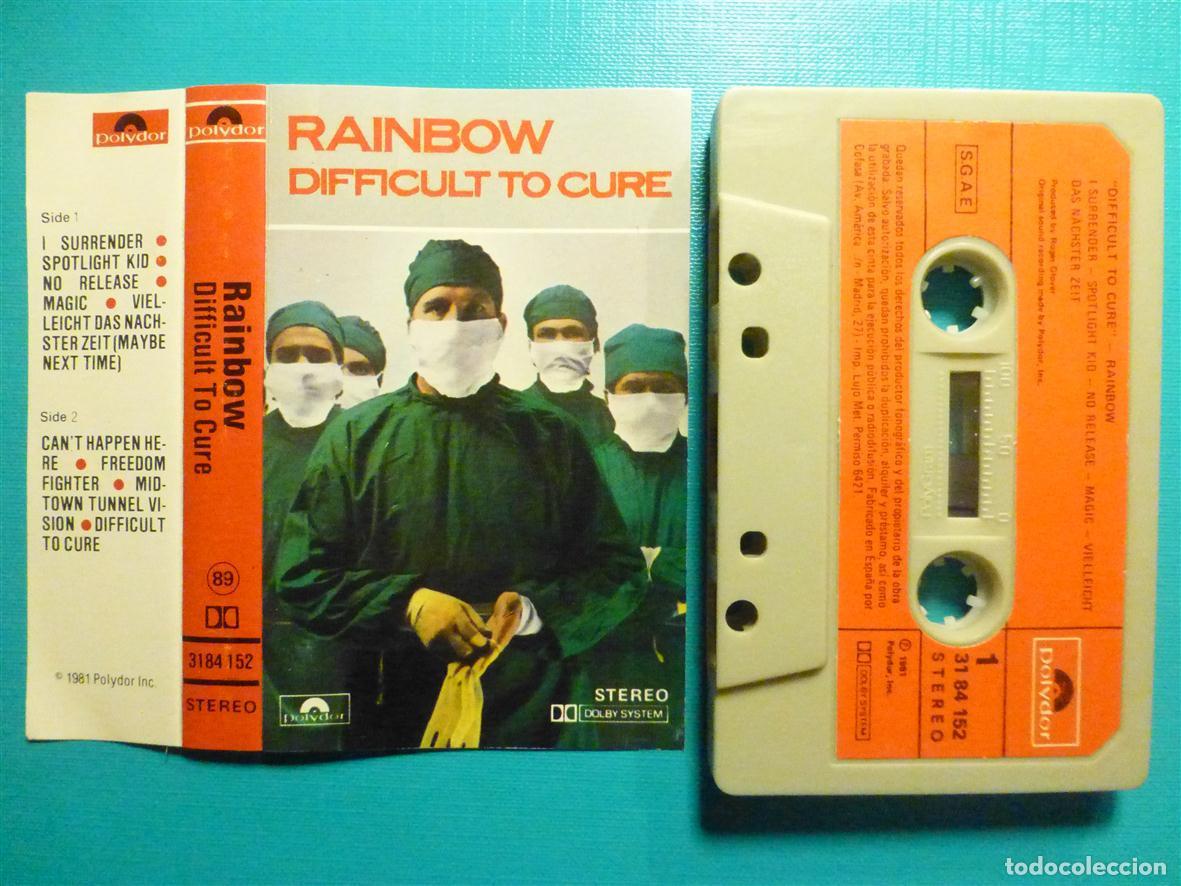 Casetes antiguos: Cinta Cassette - Casete - Rainbow - Difficult to Cure - Polydor 1981 - Rock Duro _ Heavy Metal