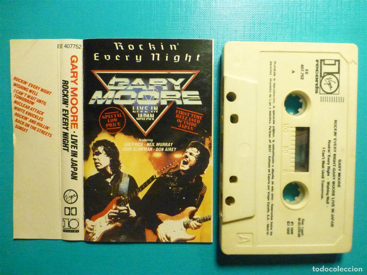 Casetes antiguos: Cinta Cassette - Casete - Gary Moore - LIve in Japan, Rockin&acute;Every Night - Rock Duro _ Heavy Metal