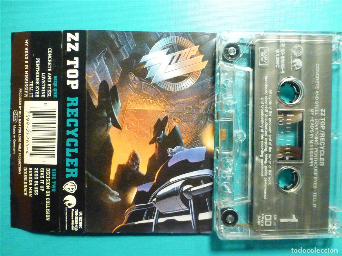 Casetes antiguos: Cinta Cassette - Casete - ZZ Top - Recycler - Warner Records 1990 - Rock Duro, Heavy Metal