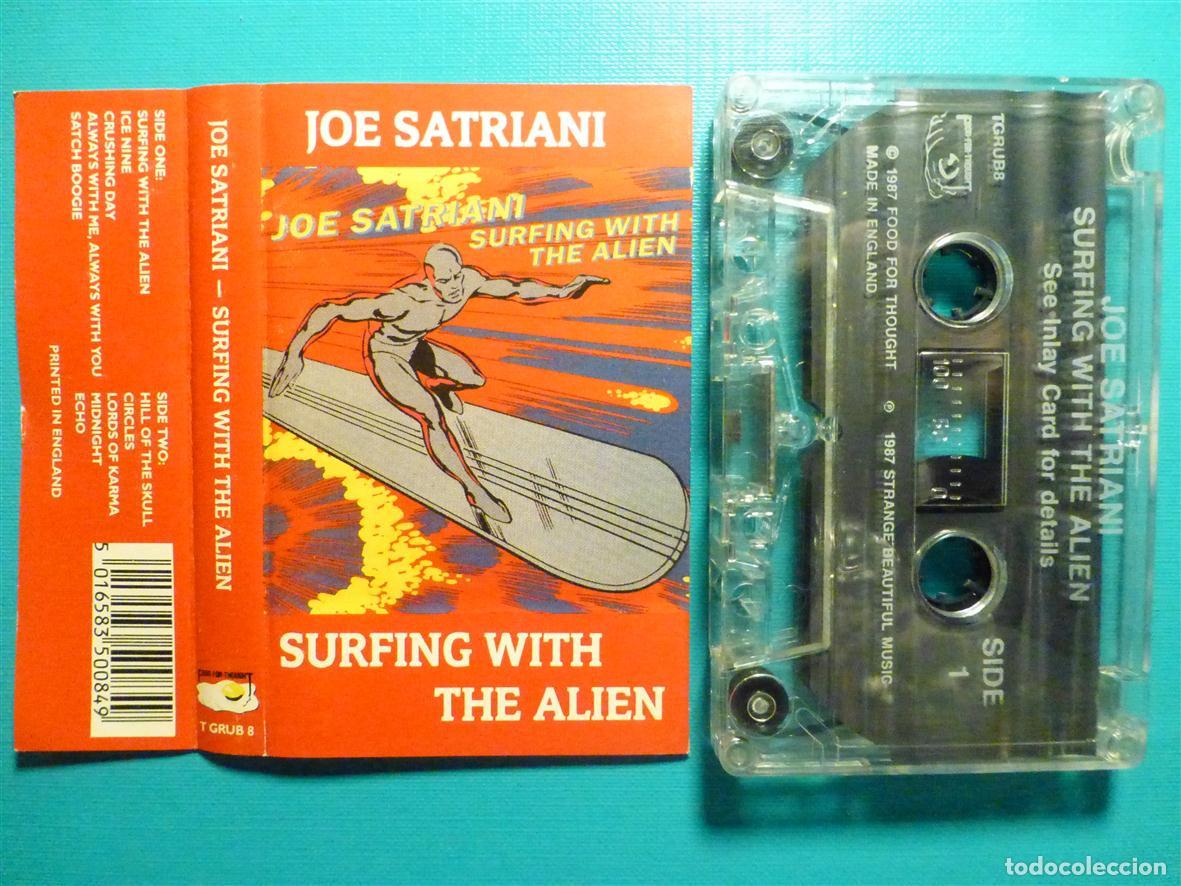 Casetes antiguos: Cinta Cassette, Casete - Joe Satriani - Surfing with the Alien - Food 1987 - Heavy Metal _ Rock Duro