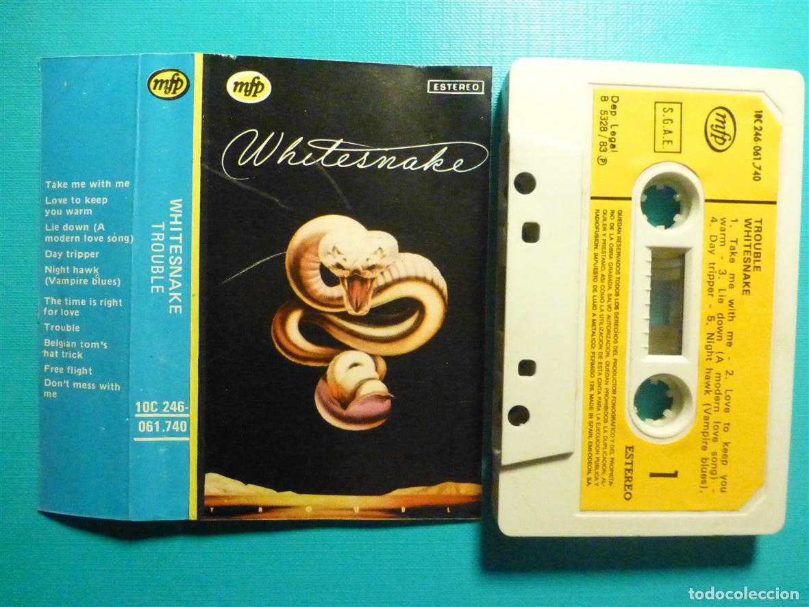 Casetes antiguos: Cinta Cassette, Casete - Whitesnake - Trouble - MFP 1983 - Heavy Metal _ Rock Duro