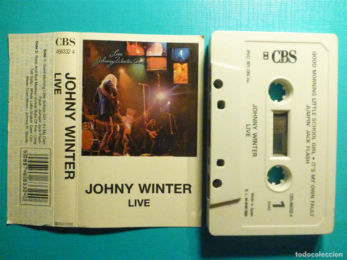 Casetes antiguos: Cinta Cassette, Casete - Johnny Winter - Live - CBS 1990 - Blues Hard Rock