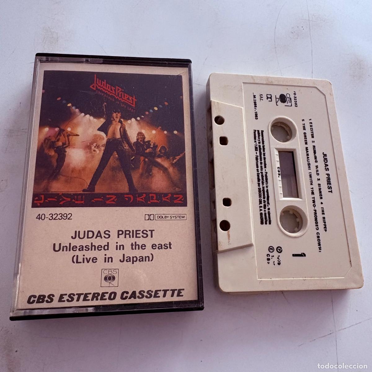 Casetes antiguos: cinta cassette Judas Priest &ndash; Unleashed In The East (Live In Japan) edicion espa&ntilde;ola de 1983