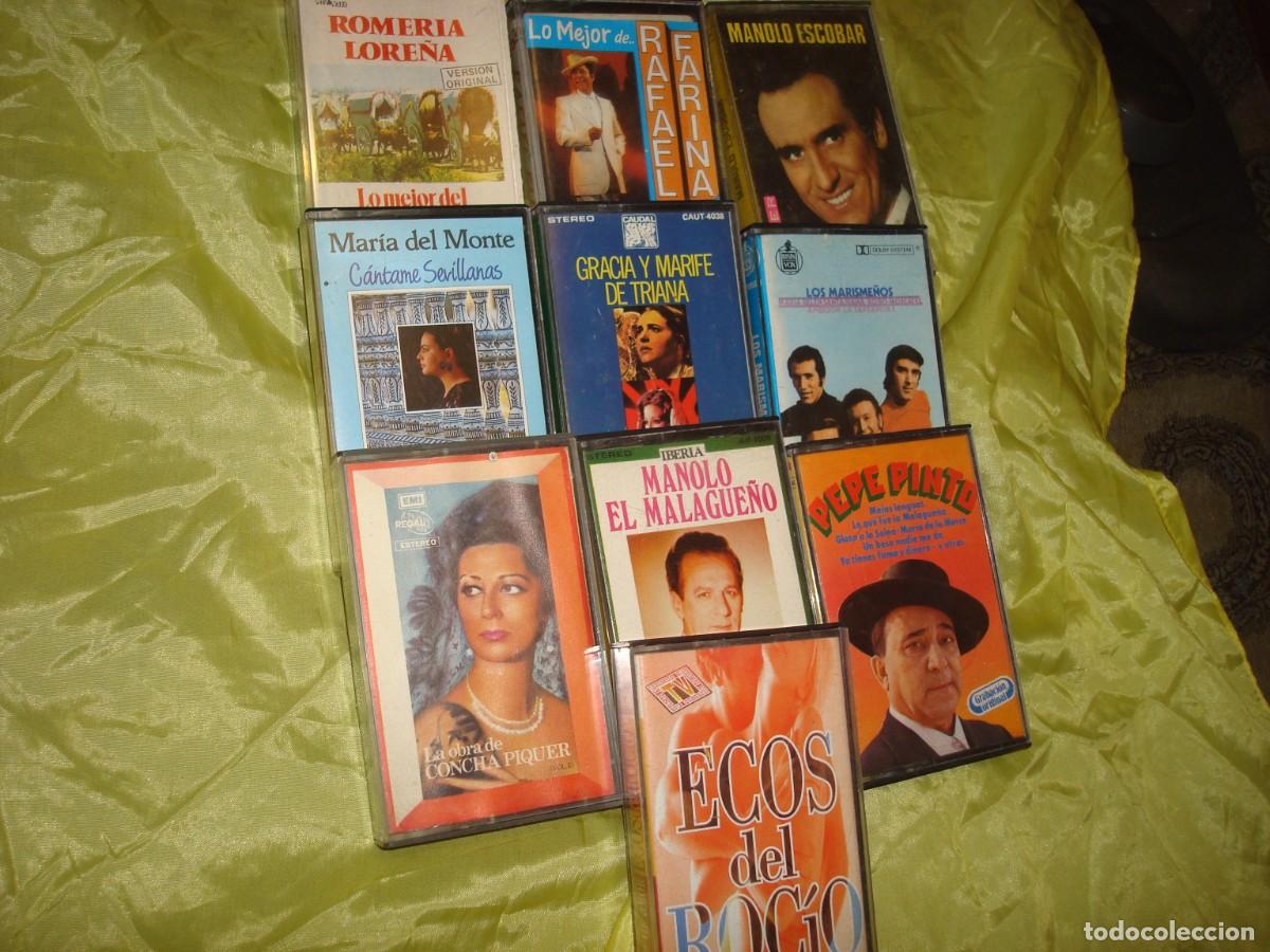 Casetes antiguos: LOTE DE 10 CASETE&acute;S DE FLAMENCO : CONCHA PIQUER, MANOLO ESCOBAR, MARISME&Ntilde;OS....