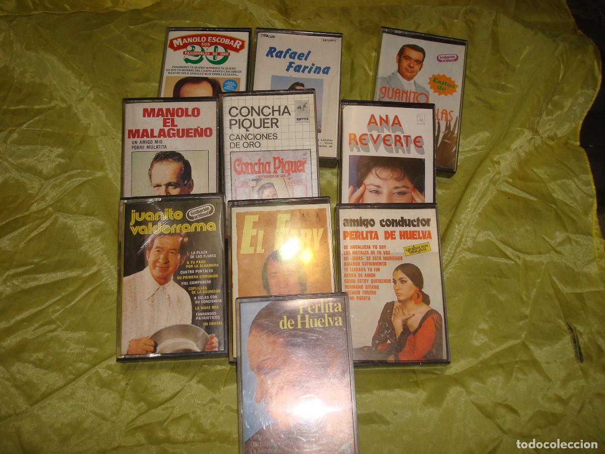 Casetes antiguos: LOTE DE 10 CASETE&acute;S DE FLAMENCO : CONCHA PIQUER, PERLITA DE HUELVA, ANA REVERTE, EL FARY....