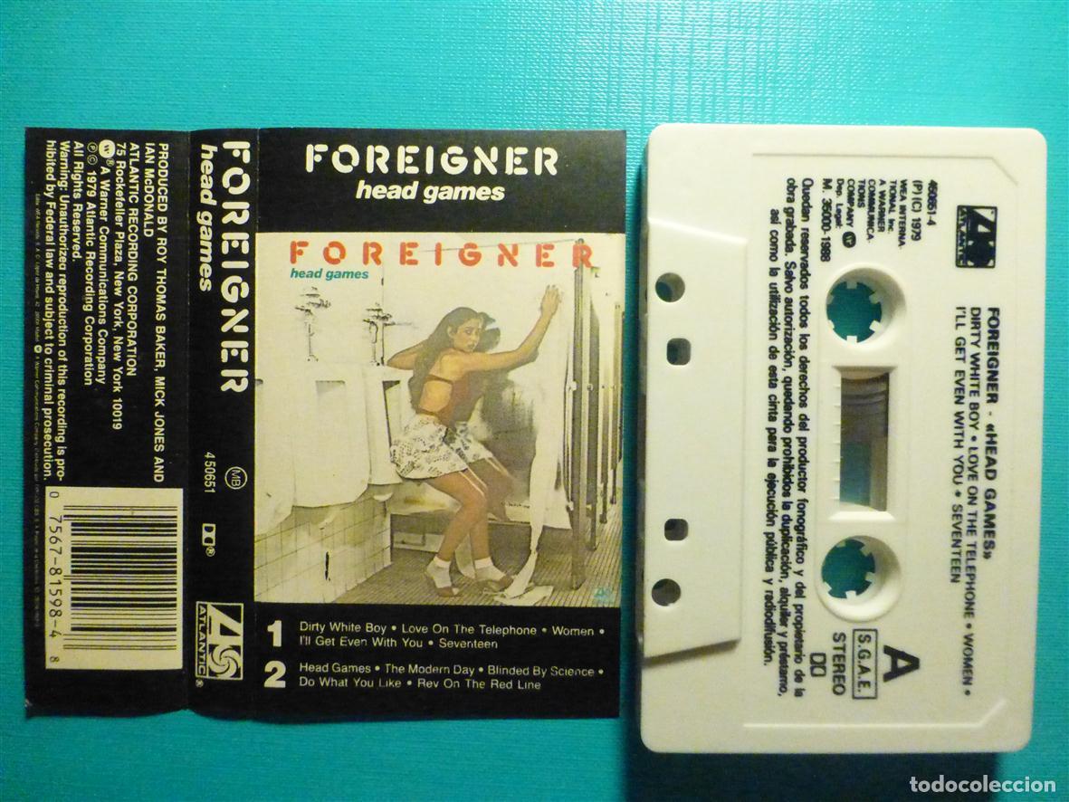 Casetes antiguos: Cinta Cassette, Casete - Foreigner - Head Games - Atlantic 1988 - Heavy Metal _ Rock Duro