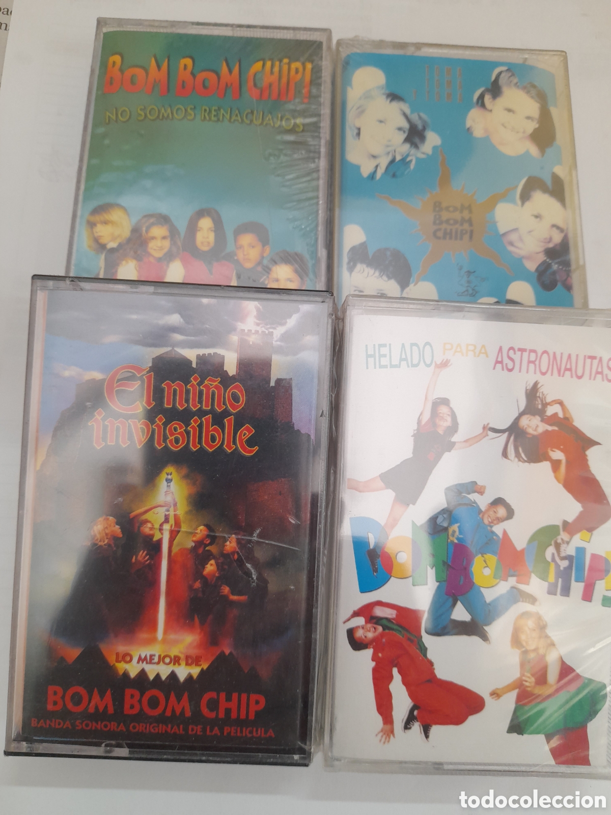 Casetes antiguos: BOM BOM CHIP. Pack 4 Casetes. - Foto 1