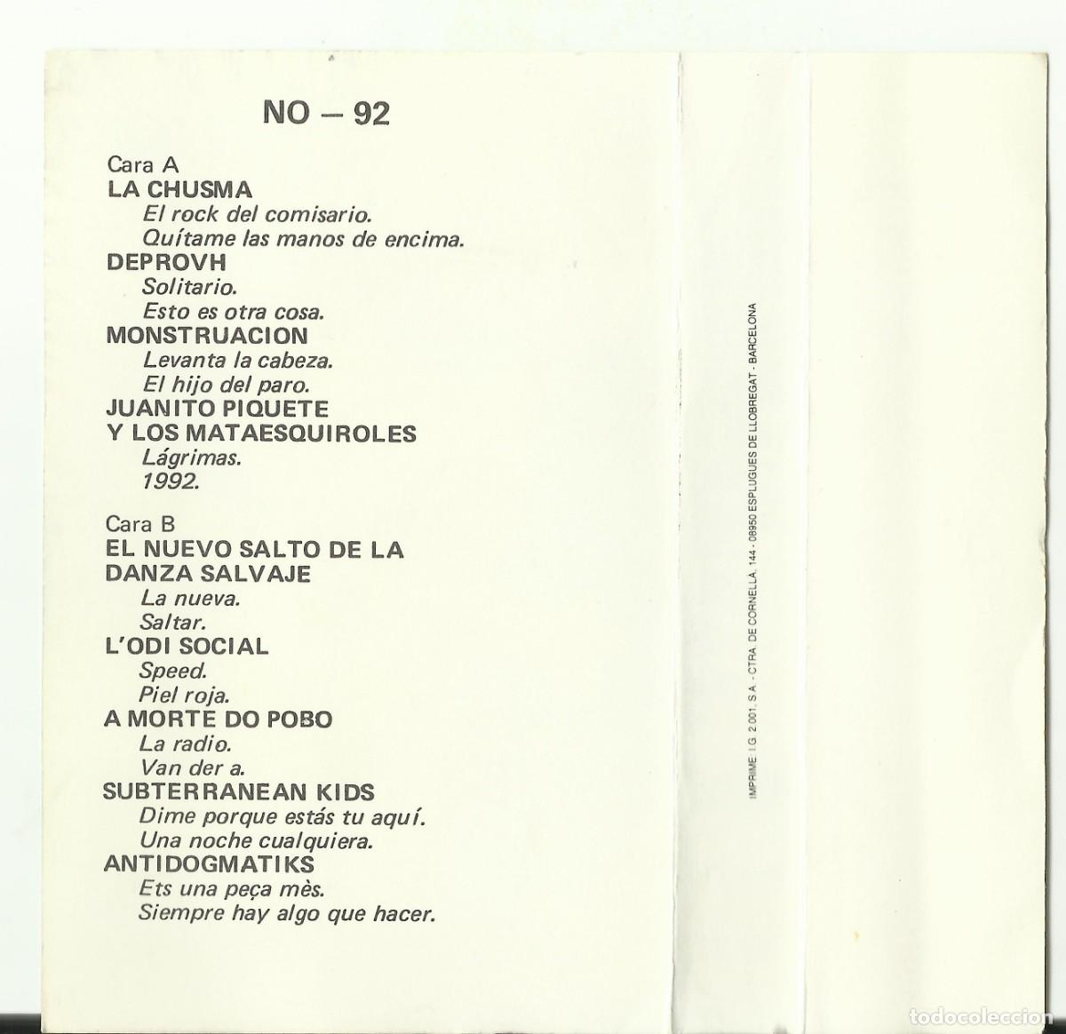 Casetes antiguos: NOventaidos92 Varios Punk Hardcore - Foto 3