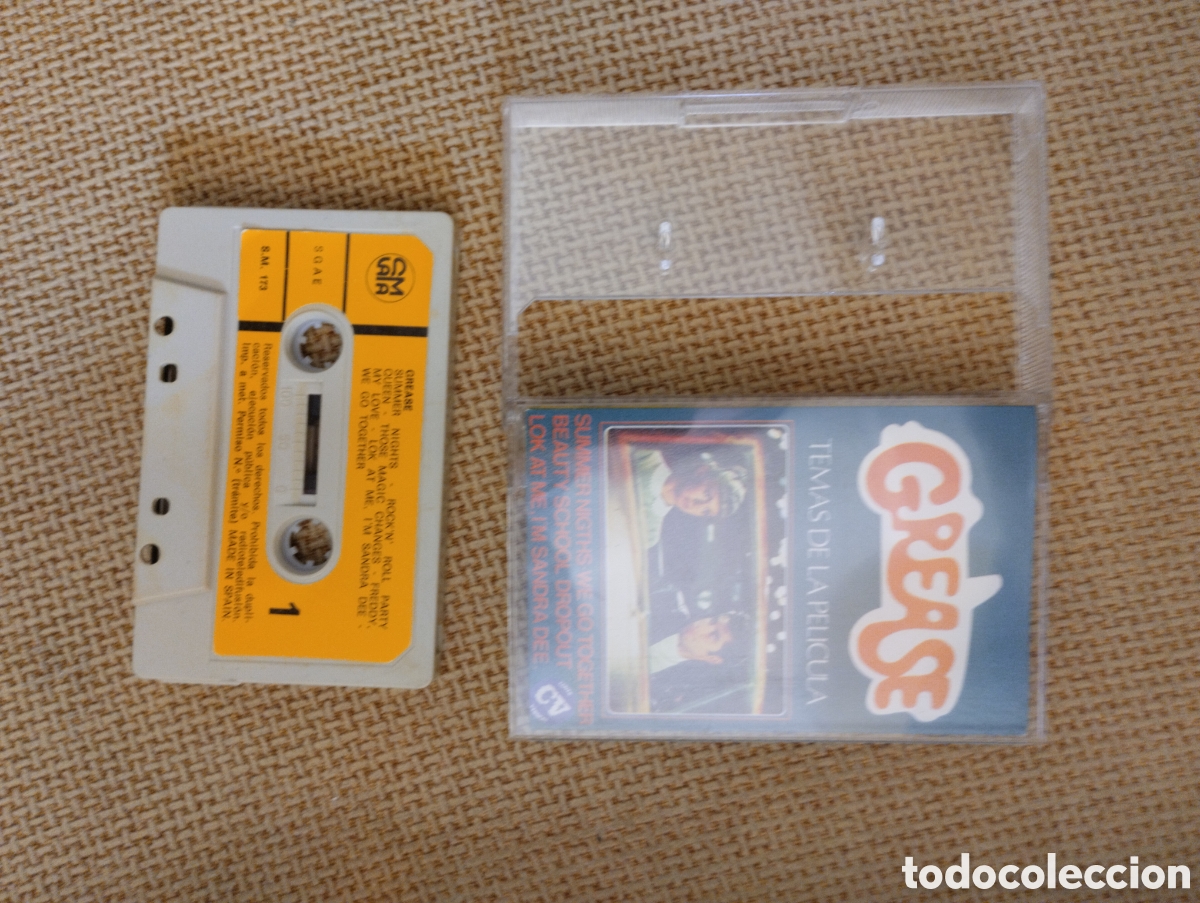 Casetes antiguos: Cinta casete antigua Grease - Foto 2