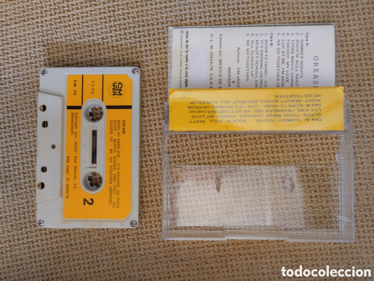 Casetes antiguos: Cinta casete antigua Grease - Foto 3