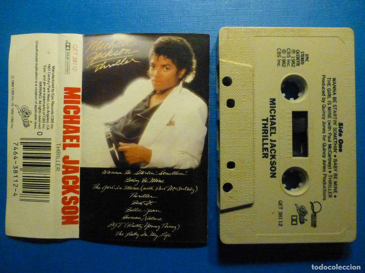 Casetes antiguos: Cinta Cassette - Casete - Michael Jackson - Thriller - Epic - A&ntilde;o 1982