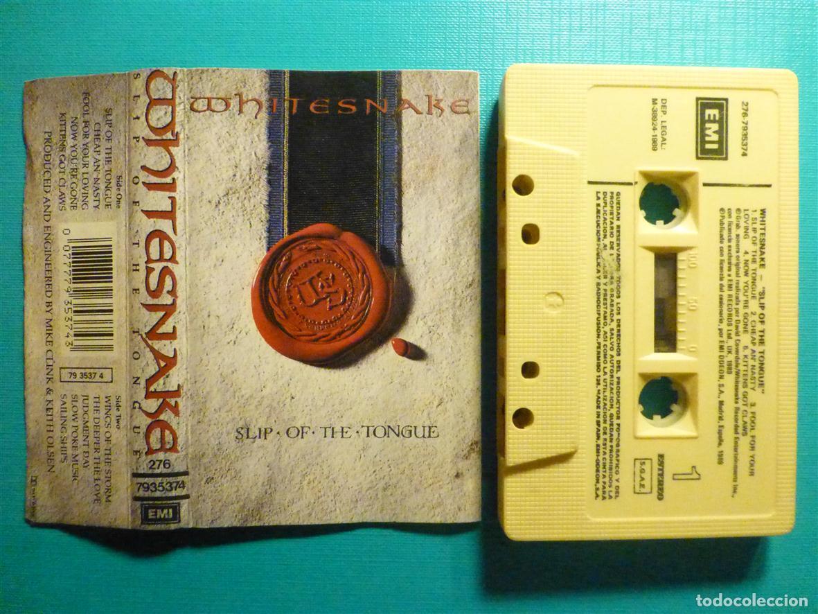 Casetes antiguos: Cinta Cassette, Casete - Whitesnake - Slip of the Tongue - Emi 1989 - Heavy Metal _ Rock Duro
