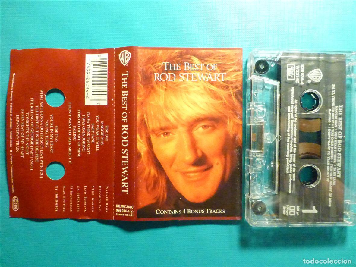 Casetes antiguos: Cinta Cassette, Casete - The Best of Rod Stewart - Warner 1990 - Hard Rock