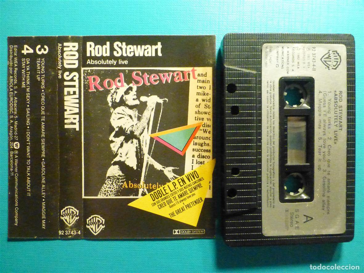 Casetes antiguos: Cinta Cassette, Casete - Rod Stewart - Absolutely Live - Wea Warner 1982 - Hard Rock