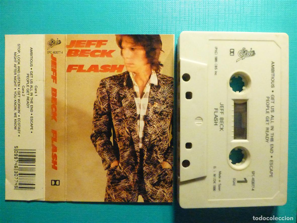 Casetes antiguos: Cinta Cassette, Casete - Jeff Beck - Flash - Epic 1990 - Rock