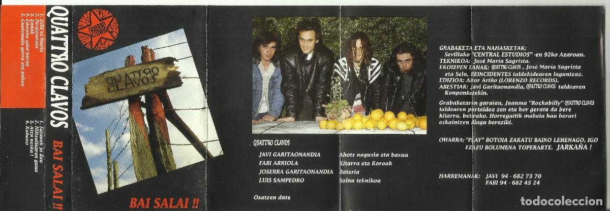 Casetes antiguos: QUATTRO CLAVOS 1992 --- - Foto 2