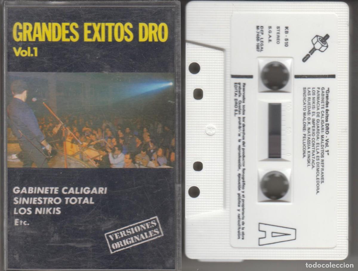 Casetes antiguos: Grandes &eacute;xitos Dro Vol. 1 cassette 1987 Los Nikis Siniestro Total Gabinete Caligari