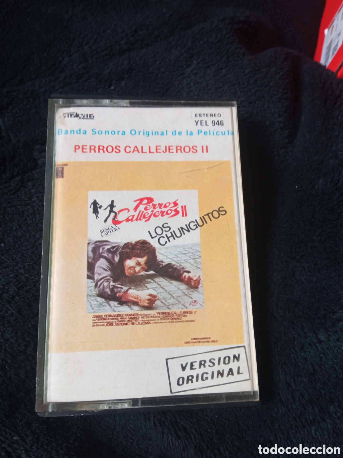 Casetes antiguos: Cinta casete, banda sonora original de la Pel&iacute;cula, PERROS CALLEJEROS II, Los Chunguitos, 1982