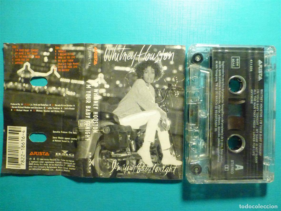 Casetes antiguos: Cinta Cassette, Casete - Whitney Houston - I&acute;m Your Baby Tonight - Arista 1990 - Rock