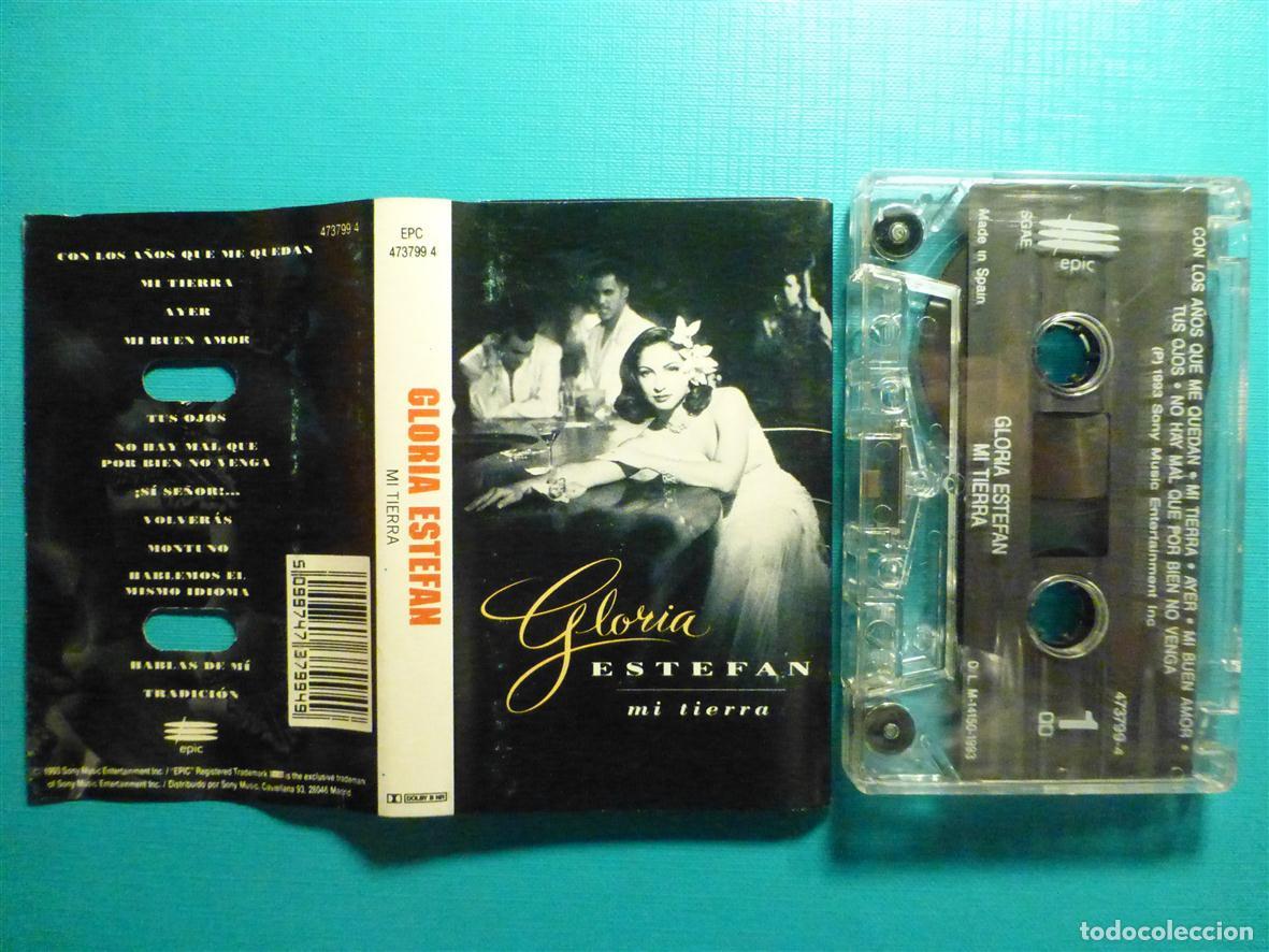 Casetes antiguos: Cinta de Cassette - Casete - Gloria Estefan - Mi Tierra - Epic 1993 - Pop Rock