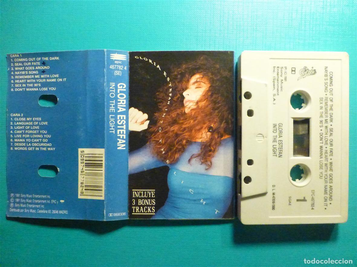 Casetes antiguos: Cinta de Cassette - Casete - Gloria Estefan - Into The Light - Epic 1990 - Pop Rock