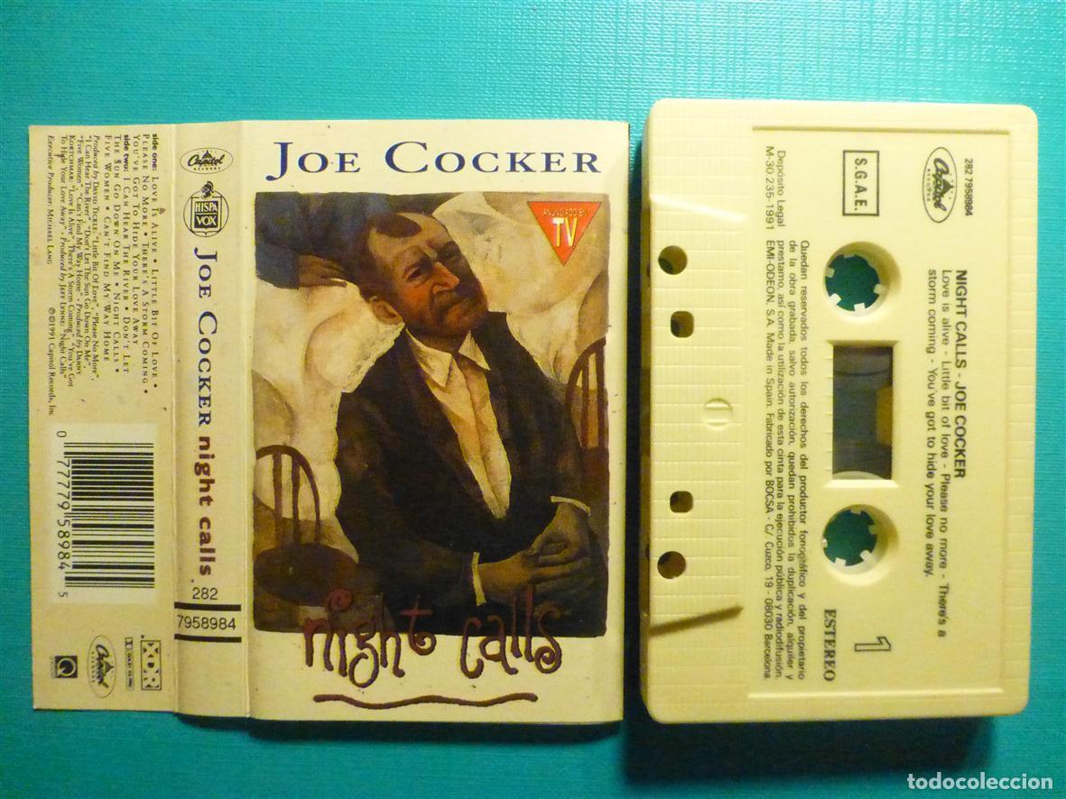 Casetes antiguos: Cinta de Cassette - Casete - Joe Cocker - Night Calls - Capitol 1991 - Pop Rock