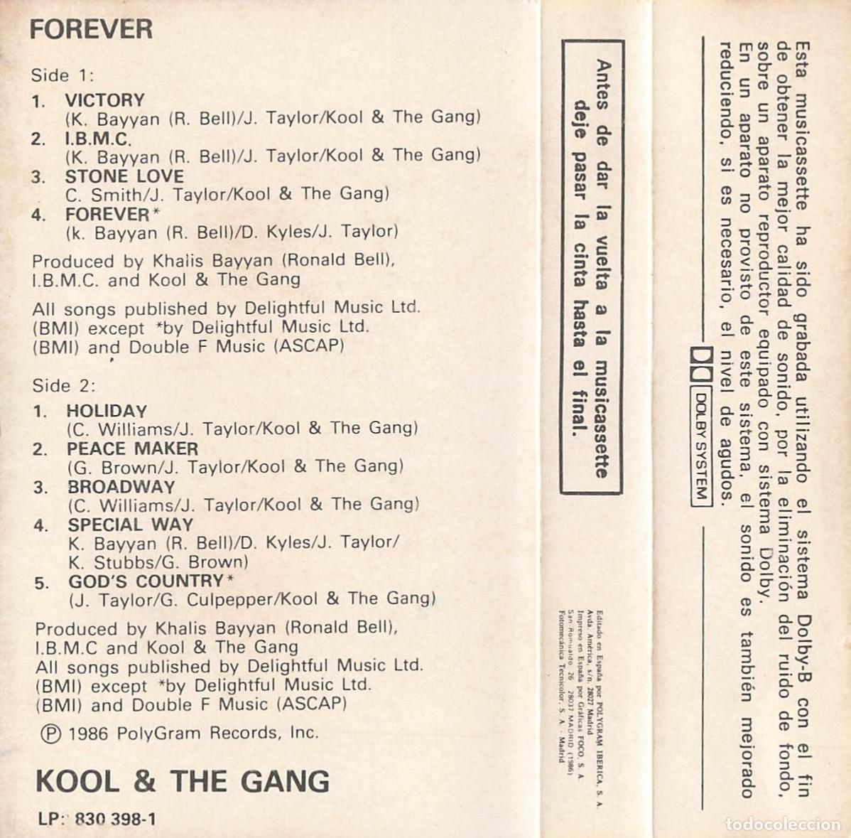 Casetes antiguos: Kool & the Gang - Forever (Cassette) - Foto 5