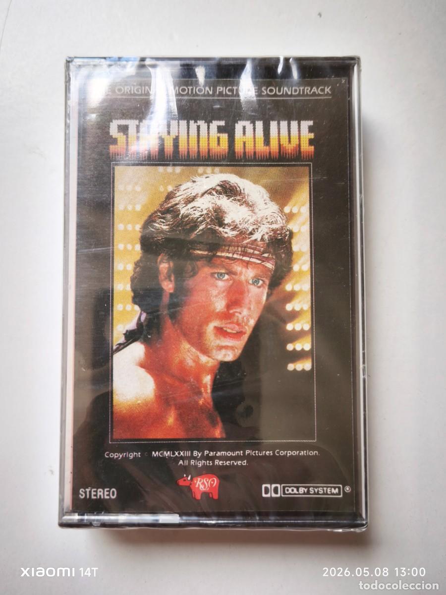 Casetes antiguos: STAYING ALIVE-THE ORIGINAL MOTION PICTURE SOUND TRACK ( BSO 8132694180) CASETE.