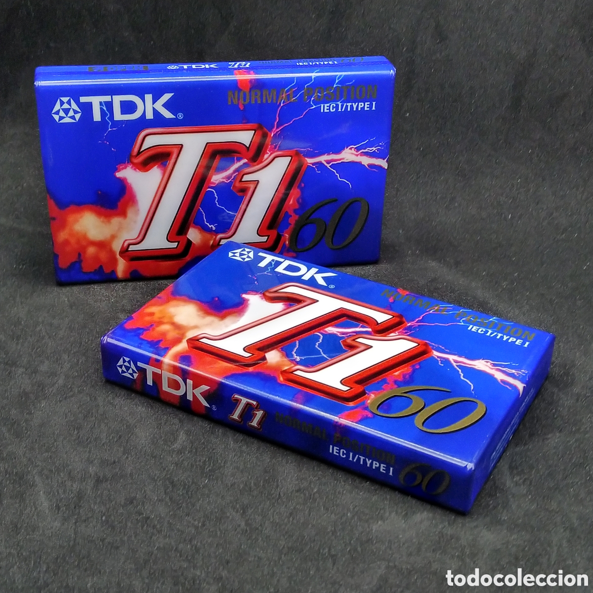 Casetes antiguos: 2 CASETES V&Iacute;RGENES TDK T1 60 - NUEVOS PRECINTADOS - K7 - CINTAS