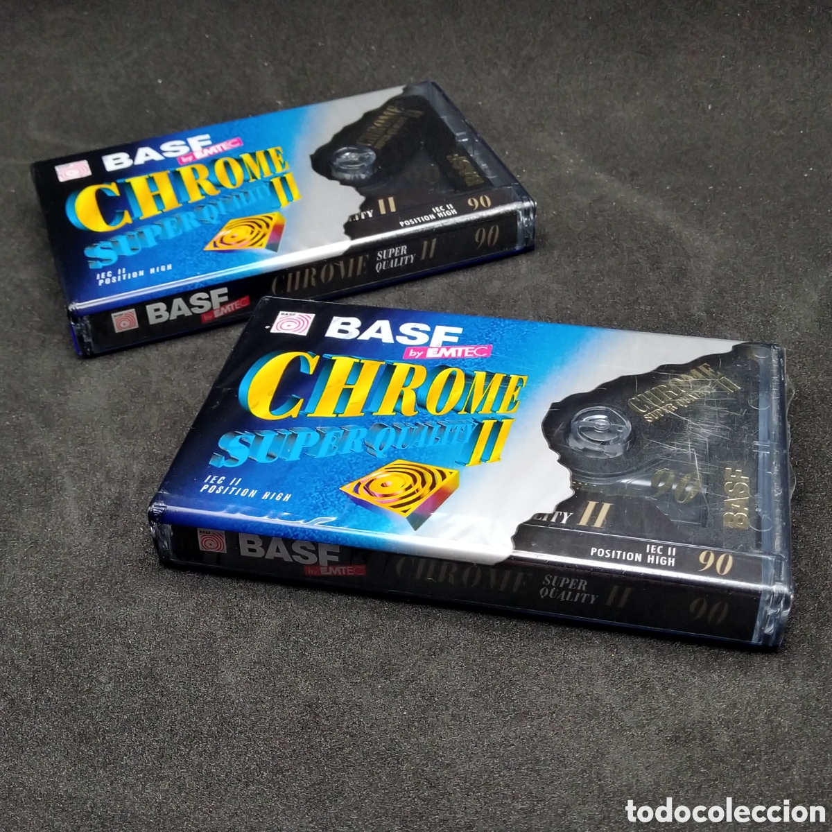 Casetes antiguos: 2 CASETES V&Iacute;RGENES BASF CHROME SUPERQUALITY II 90 - NUEVOS PRECINTADOS - K7 - CINTAS