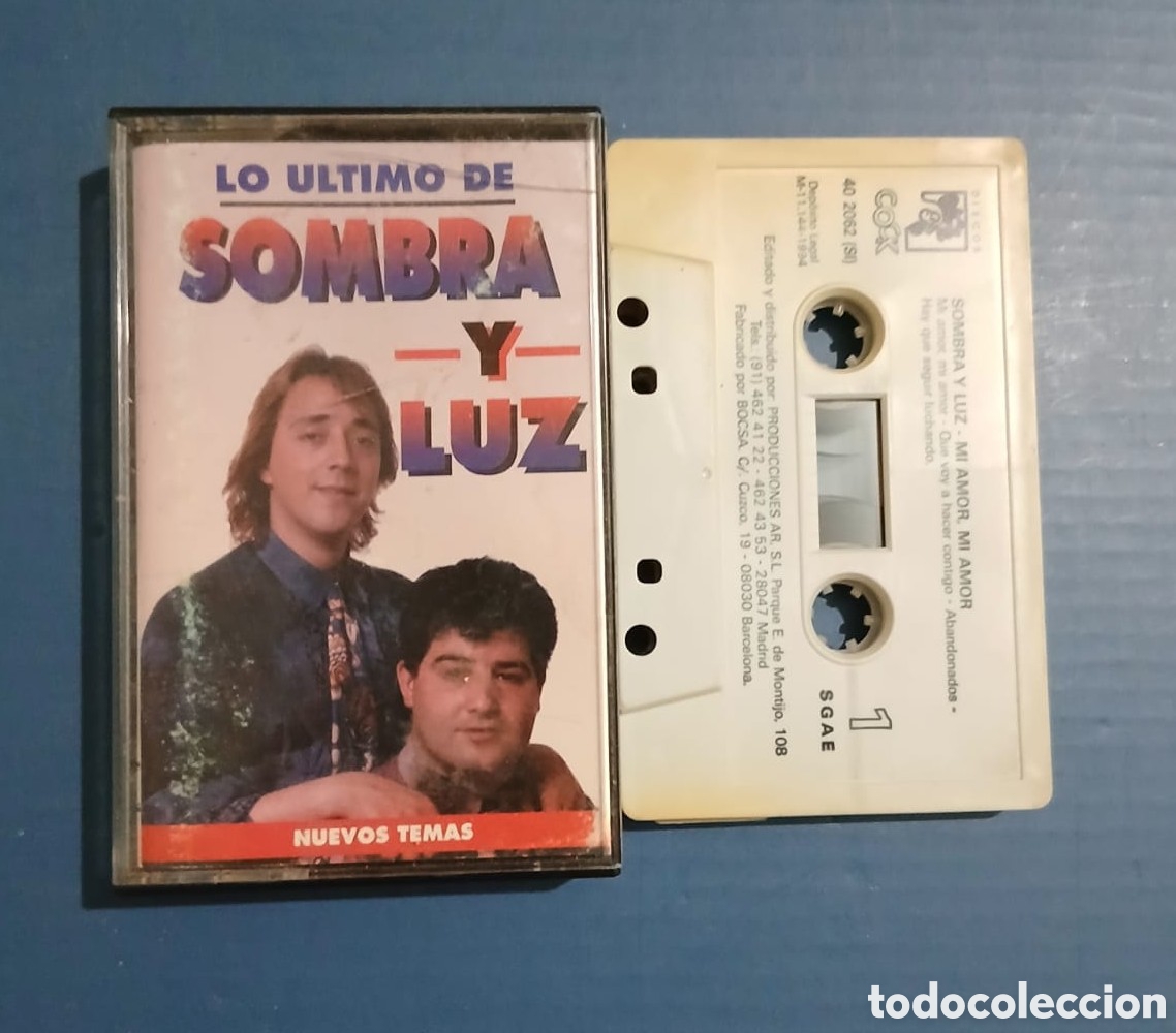 Casetes antiguos: LO &Uacute;LTIMO DE SOMBRA Y LUZ - NUEVOS TEMAS &bull; MI AMOR, MI AMOR COCK &bull; CASETE