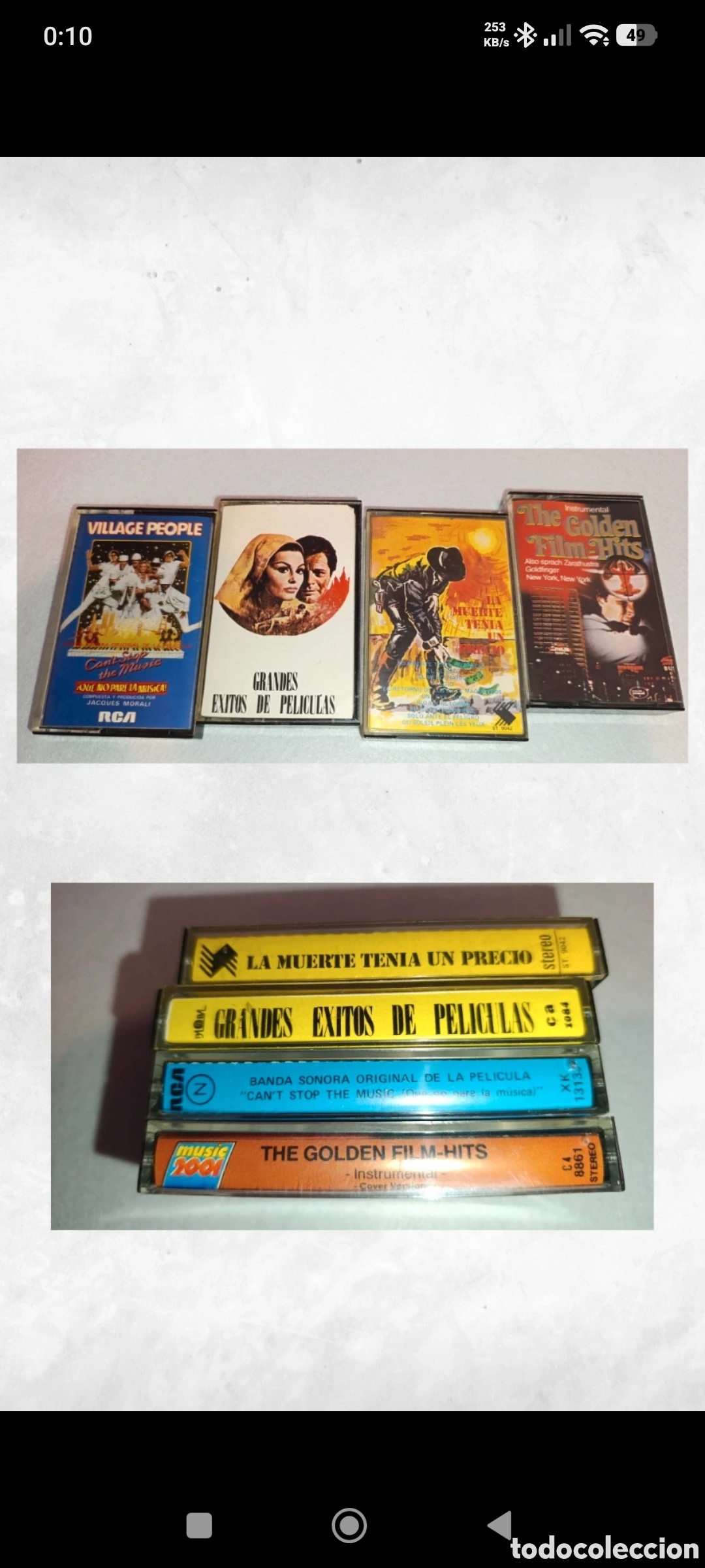 Casetes antiguos: Lote 4 cassettes B.S.O.