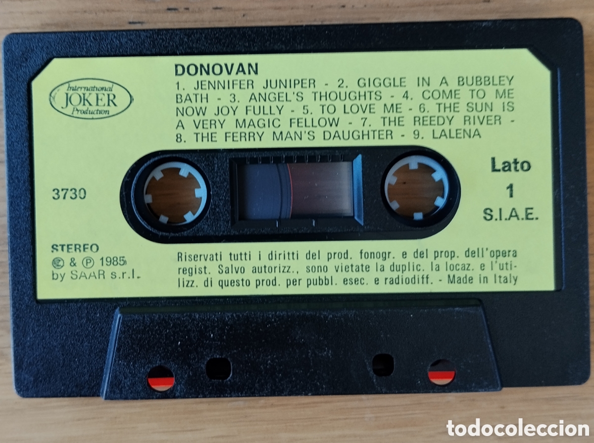 Casetes antiguos: DONOVAN : &rdquo;MELLOW YELLOW - LIVE &rdquo; CASSETE 1985 - Foto 2
