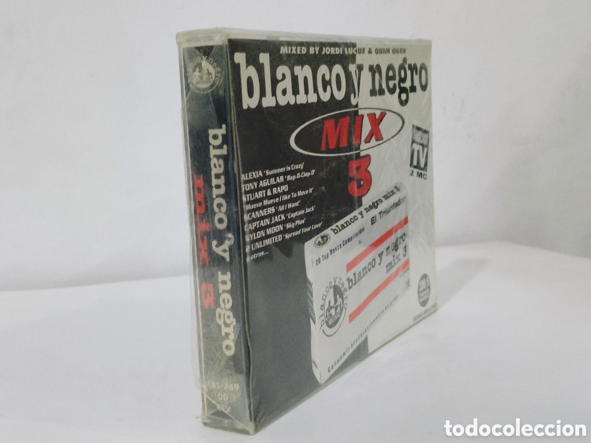 Casetes antiguos: BLANCO Y NEGRO MIX3 DOBLE PRECINTADO - Foto 3