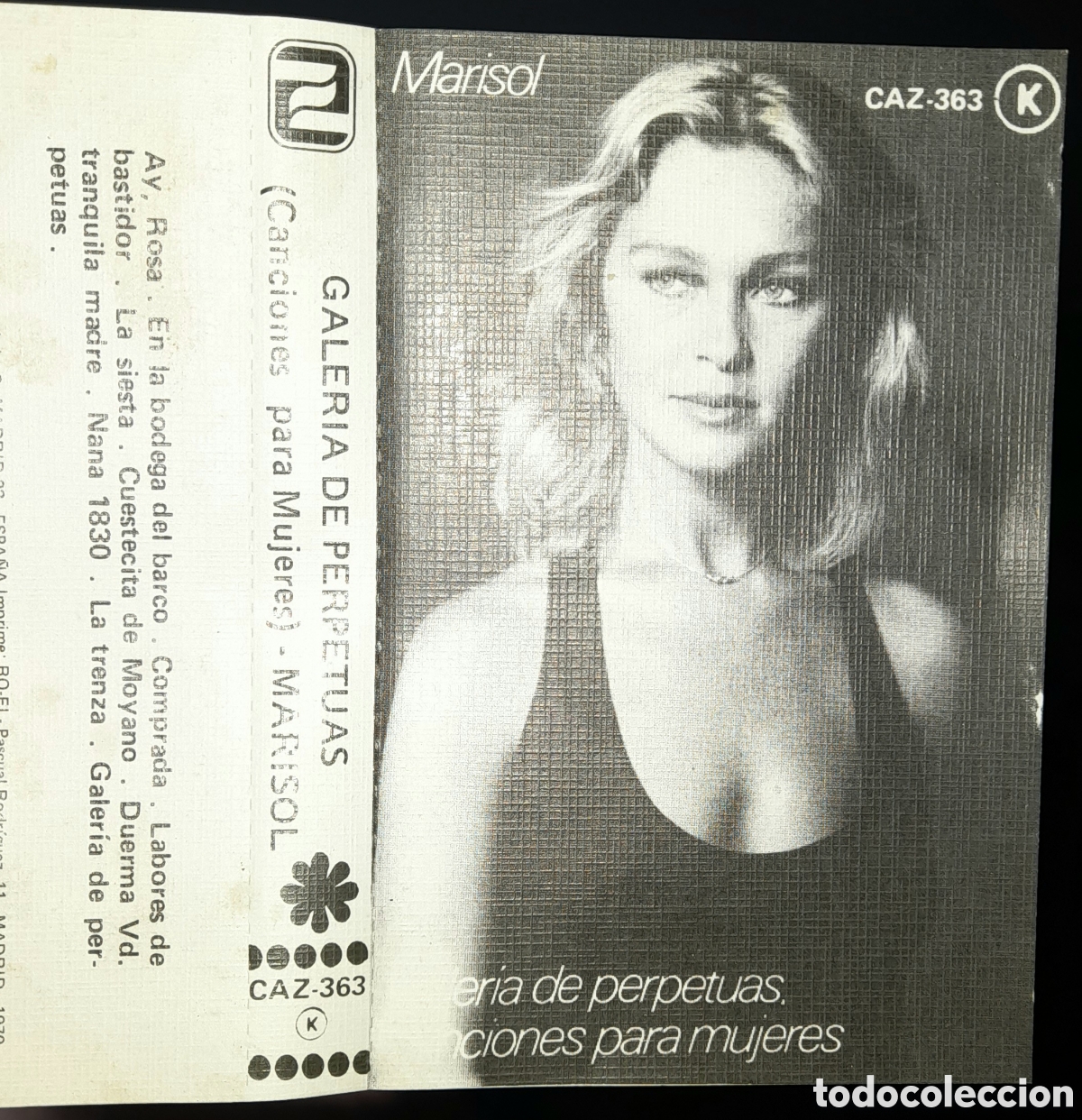 Casetes antiguos: MARISOL. CASETE ZAFIRO - GALERIA DE PERPETUAS - CANCIONES PARA MUJERES