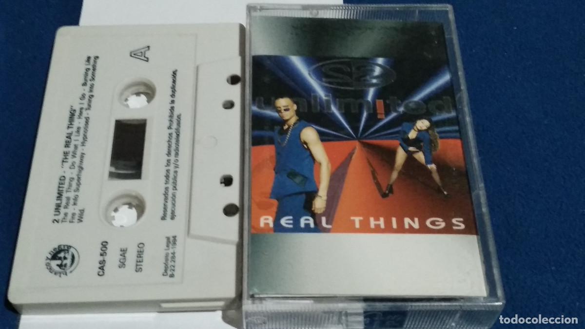 Casetes antiguos: CASETE ORIGINAL - 2 UNLIMITED THE REAL THING - VARIOS - DANCE DISCO 1994 BLANCO Y NEGRO