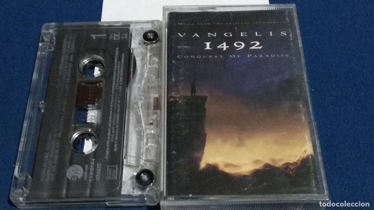 Casetes antiguos: Vangelis &ndash; 1492 - Conquest Of Paradise (Music From The Original Soundtrack) album 1992 WARNER BSO